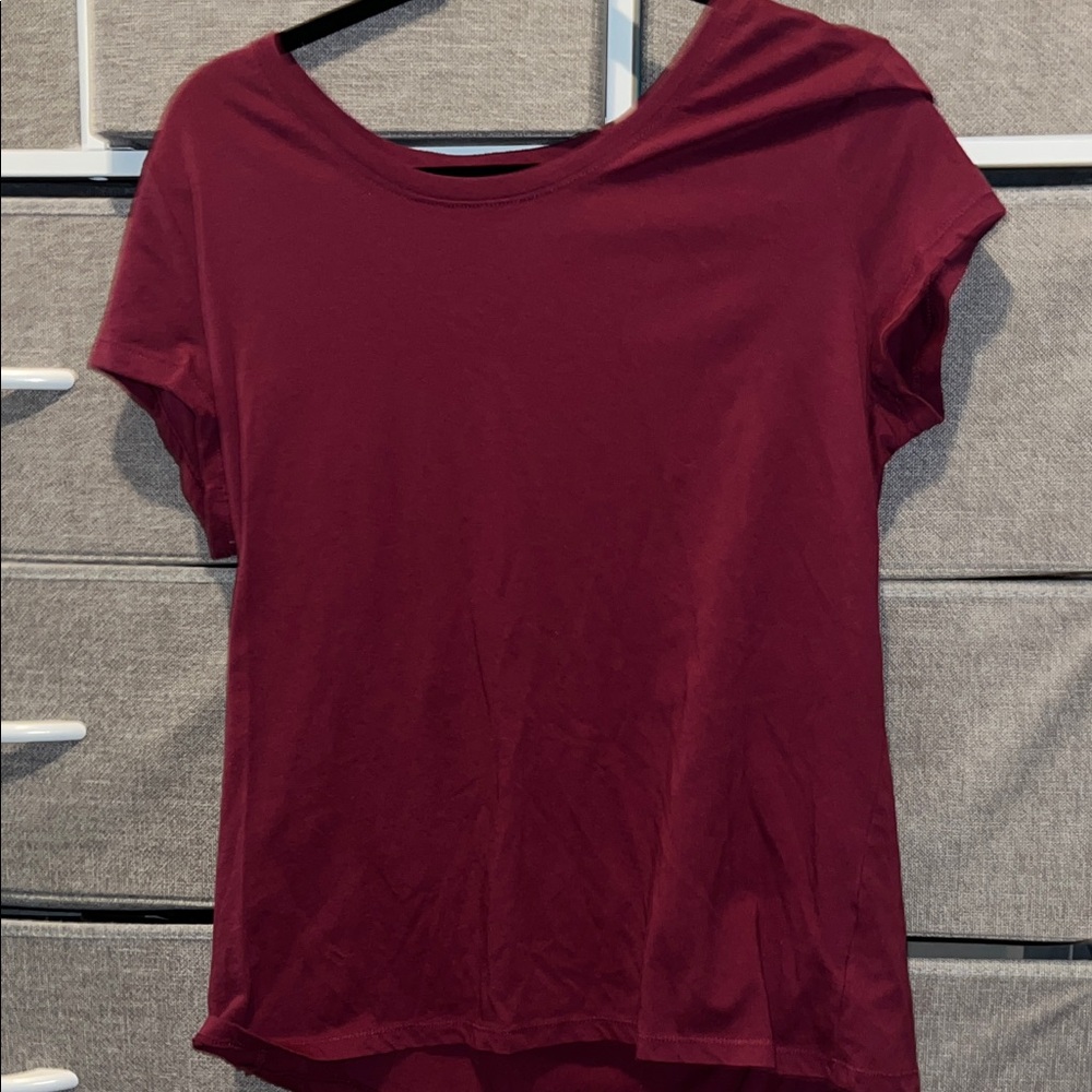 No Boundaries Maroon Short Sleeve Tee